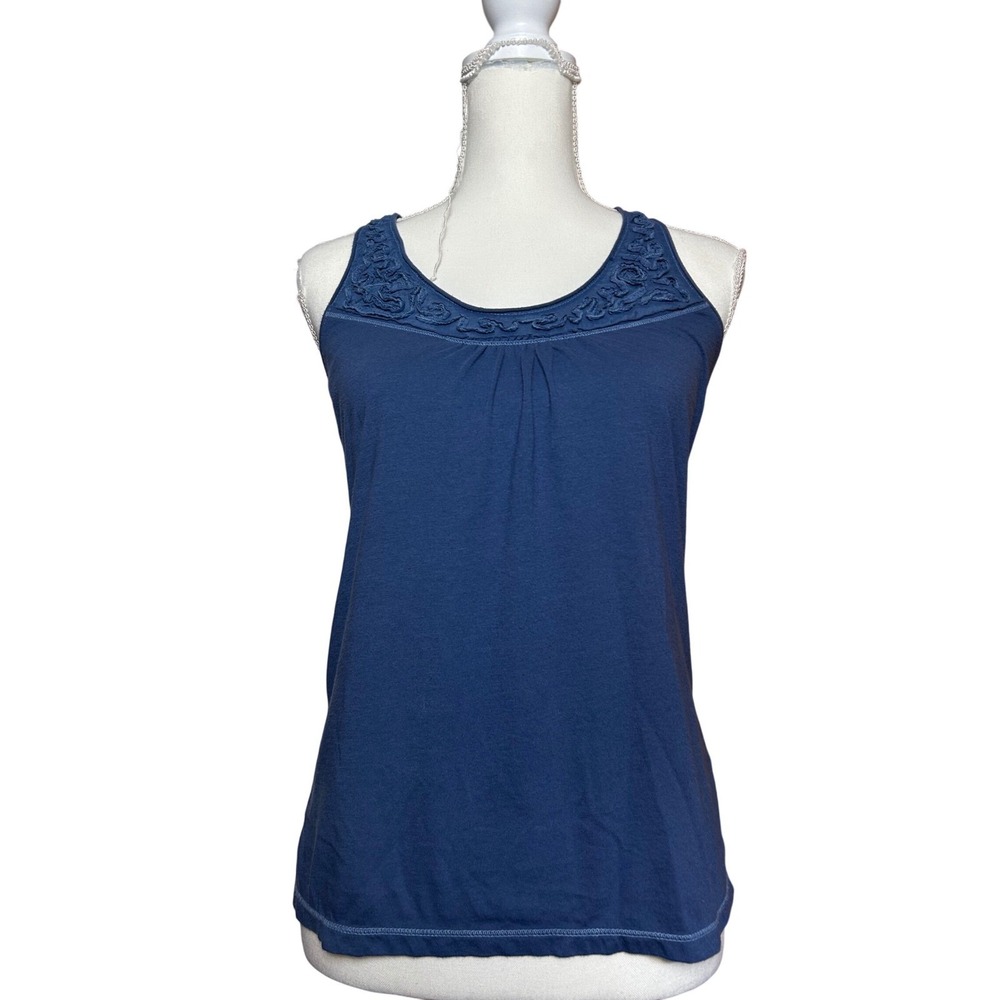 Y2K Aeropostale Blue Embroidered Racerback‎ Tank Top Boho Summer Women's Small